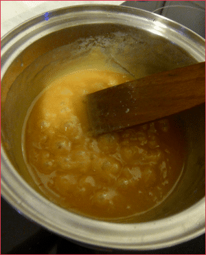 Etape caramel prêt lion maison