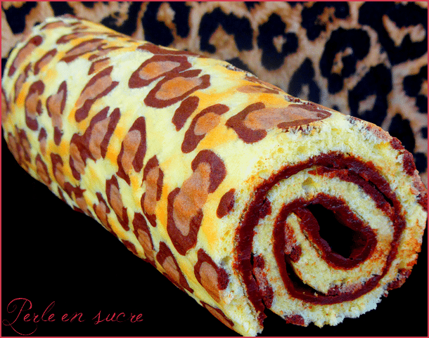 Roulé léopard ou léopard roll cake