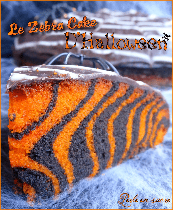 Gâteau d'Halloween facile (zebra cake)