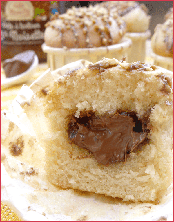 Muffins coeur chocolat noisette vegan (sans oeufs, sans lait, sans beurre)