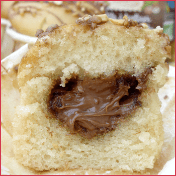 Muffins coeur chocolat noisette vegan (sans oeufs, sans lait, sans beurre)