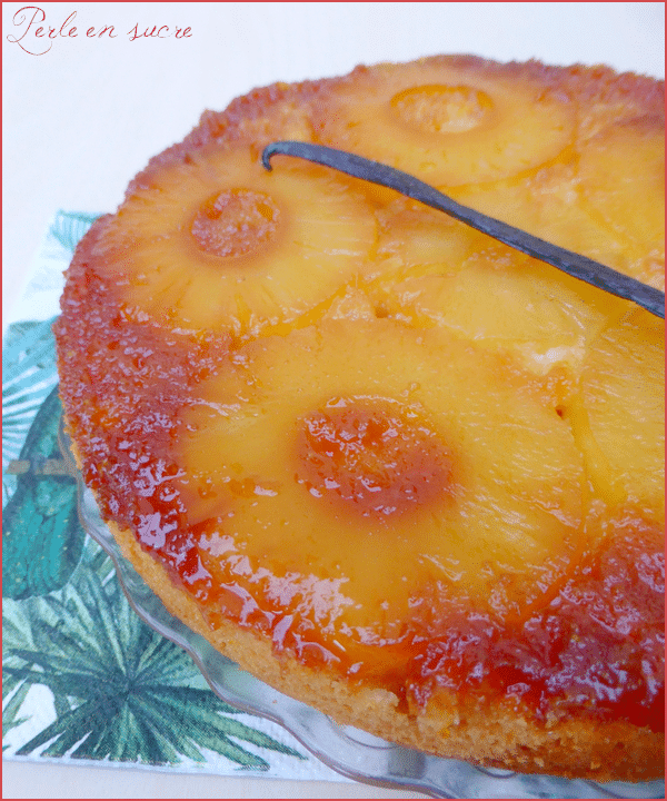 Gâteau renversé à l'ananas vegan {sans oeufs, sans beurre}