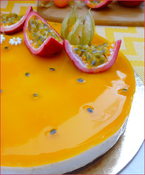 "Cheesecake" Aux Fruits De La Passion Sans Cuisson {vegan} - Perle En Sucre