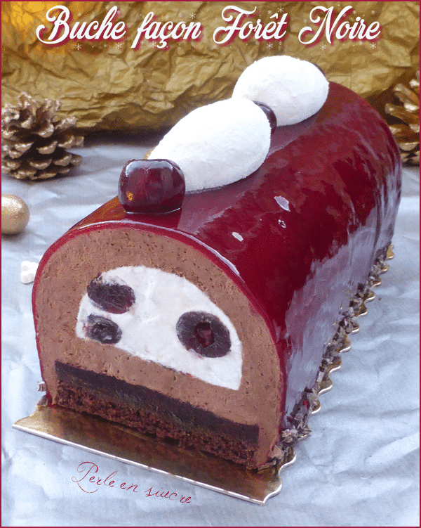 Bûche forêt noire vegan