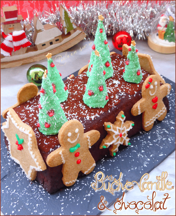 Buche vanille chocolat