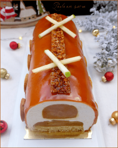 Bûche pomme caramel