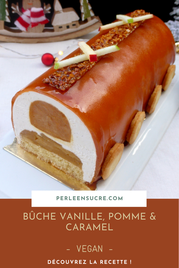 Bûche vanille pomme caramel pinterest