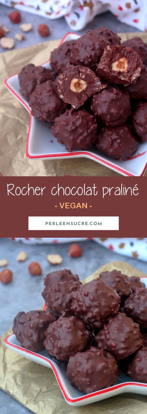 Rocher chocolat praliné {vegan}