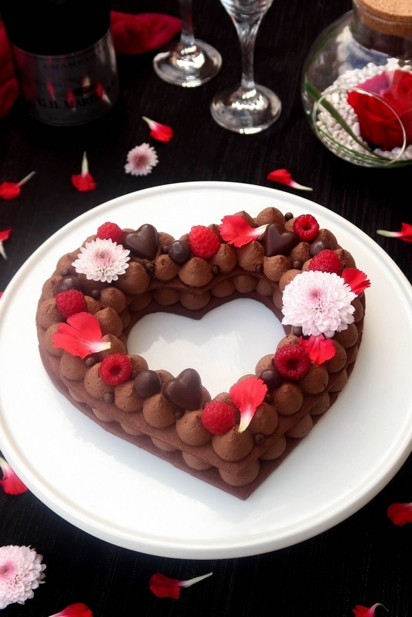 Heart cake Gâteau coeur chocolat vegan saint-valentin