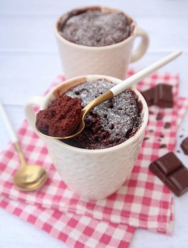 Mug cake moelleux au chocolat {vegan}