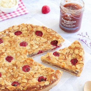 Tarte amande framboise vegan UNE