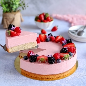 gâteau mousse fraise