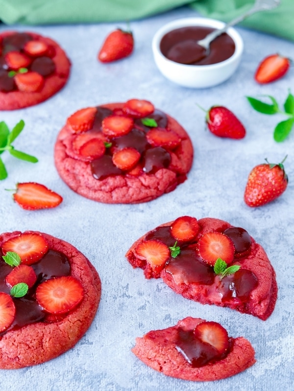 Cookies aux fraises {vegan}