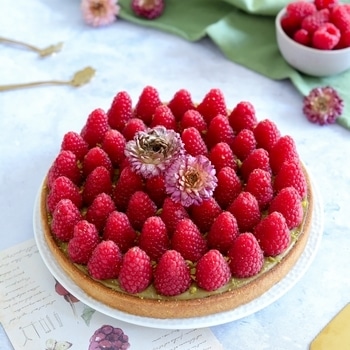 tarte framboise pistache
